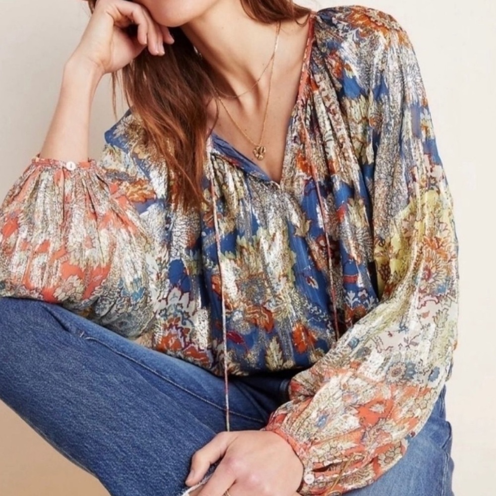 Anthropologie Verb Pallavi Singhee Boho Blouse